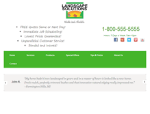 Tablet Screenshot of landscapesolutionsmi.com